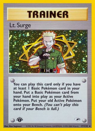 Lt. Surge 17/132 - Gym Heroes Unlimited Holofoil