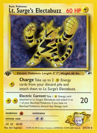 Lt. Surge's Electabuzz 27/132 - Gym Heroes Unlimited