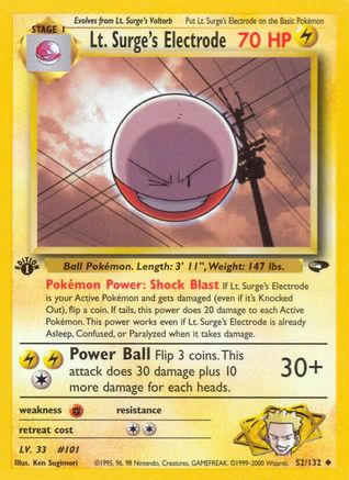 Lt. Surge's Electrode 52/132 - Gym Challenge Unlimited