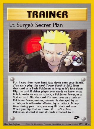 Lt. Surge's Secret Plan 107/132 - Gym Challenge 1st Edition