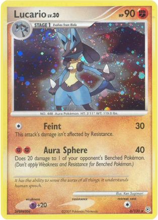 Lucario 6/130 - Diamond & Pearl Reverse Holofoil