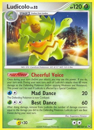 Ludicolo 34/127 - Platinum Reverse Holofoil