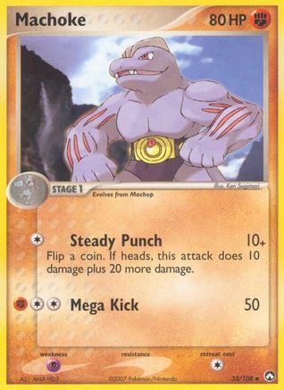 Machoke 33/108 - Power Keepers Reverse Holofoil