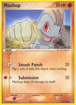 Machop 53/108 - Power Keepers Reverse Holofoil