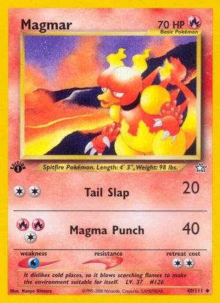 Magmar 40/111 - Neo Genesis 1st Edition