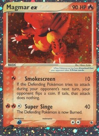 Magmar ex 100/109 - Ruby & Sapphire Holofoil