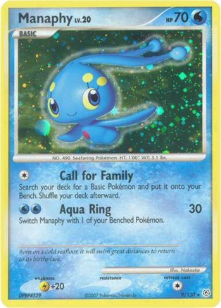 Manaphy 9/130 - Diamond & Pearl Reverse Holofoil