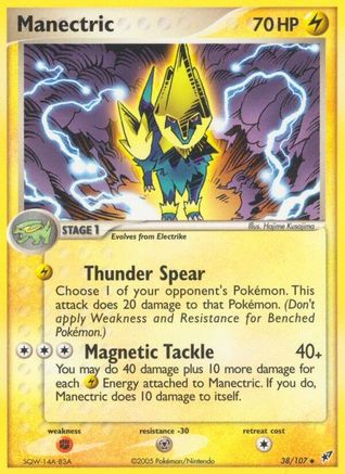 Manectric 38/107 - Deoxys Reverse Holofoil