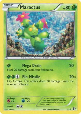 Maractus 2/12 - McDonalds Collection 2011 Holofoil