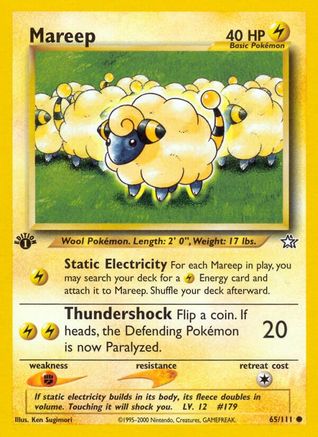 Mareep 65/111 - Neo Genesis 1st Edition