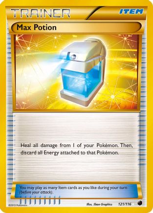 Max Potion (121 Secret Rare) 121/116 - Plasma Freeze Holofoil