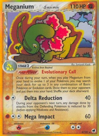 Meganium δ 4/101 - Dragon Frontiers Reverse Holofoil