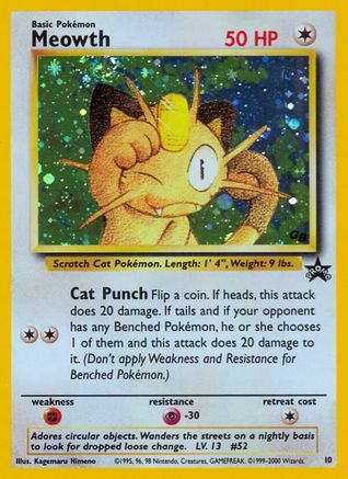 Meowth 10/53 - Wizards Black Star Promos Holofoil