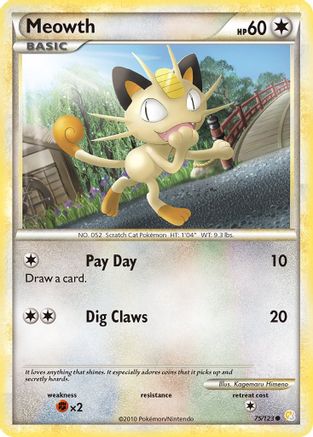 Meowth 75/123 - HeartGold & SoulSilver