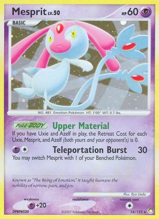 Mesprit 14/123 - Mysterious Treasures Reverse Holofoil