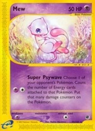 Mew 55/165 - Expedition Base Set Reverse Holofoil