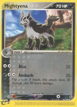 Mightyena 42/109 - Ruby & Sapphire Reverse Holofoil