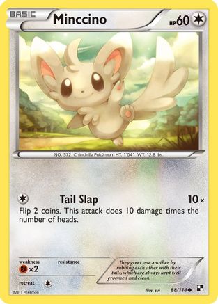 Minccino 88/114 - Black and White Reverse Holofoil
