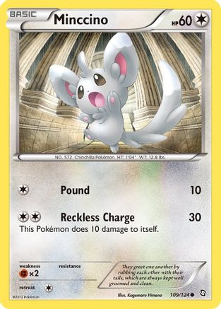 Minccino 109/124 - Dragons Exalted Reverse Holofoil