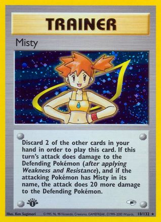 Misty (18) 18/132 - Gym Heroes Unlimited Holofoil