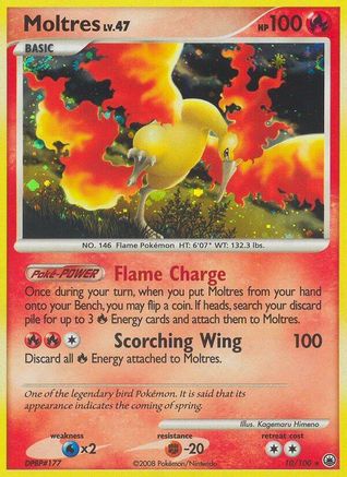 Moltres 10/100 - Majestic Dawn Reverse Holofoil