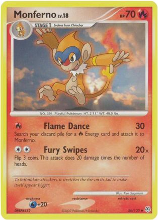 Monferno 56/130 - Diamond & Pearl Reverse Holofoil