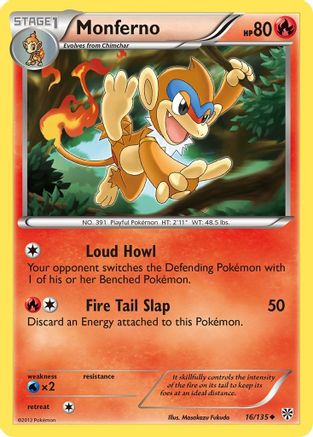 Monferno 16/135 - Plasma Storm Reverse Holofoil