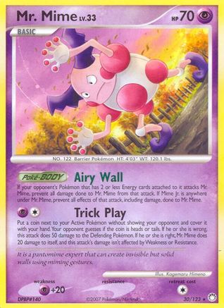 Mr. Mime 30/123 - Mysterious Treasures Reverse Holofoil