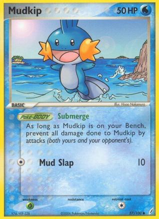 Mudkip - 057/100 57/100 - Crystal Guardians Reverse Holofoil