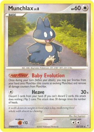 Munchlax 33/130 - Diamond and Pearl Reverse Holofoil