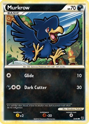 Murkrow (59) 59/90 - Undaunted Reverse Holofoil