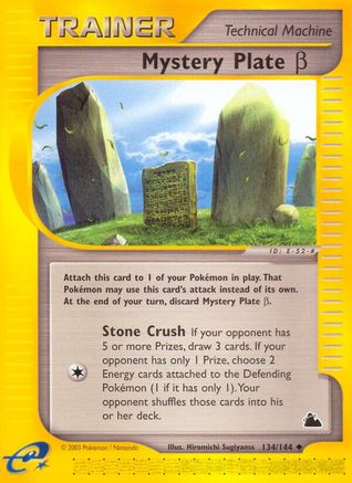 Mystery Plate Beta 134/144 - Skyridge Reverse Holofoil