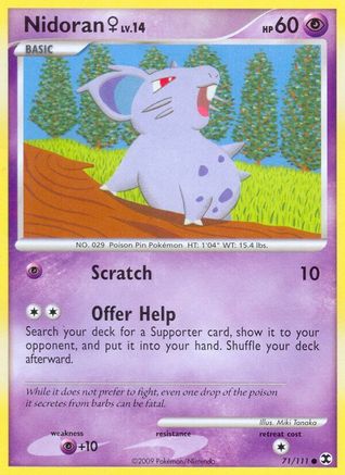 Nidoran F 71/111 - Rising Rivals Reverse Holofoil