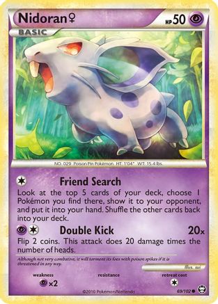 Nidoran F 69/102 - Triumphant Reverse Holofoil