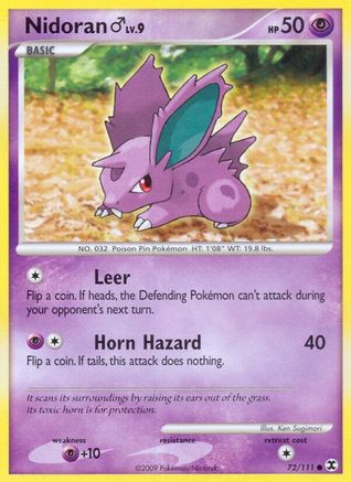 Nidoran M 72/111 - Rising Rivals Reverse Holofoil