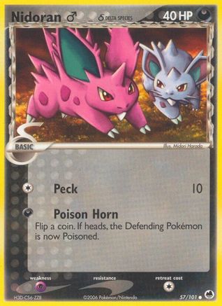 Nidoran M (Delta Species) 57/101 - Dragon Frontiers Reverse Holofoil