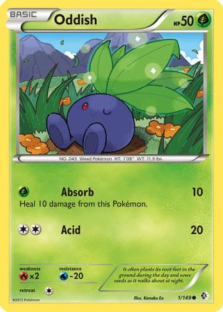 Oddish 1/149 - Boundaries Crossed Reverse Holofoil