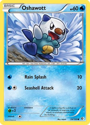 Oshawott 39/149 - Boundaries Crossed Reverse Holofoil