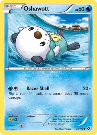 Oshawott 37/113 - Legendary Treasures Reverse Holofoil