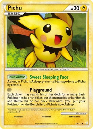 Pichu 28/123 - HeartGold SoulSilver Reverse Holofoil