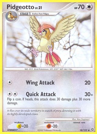 Pidgeotto 58/132 - Secret Wonders Reverse Holofoil