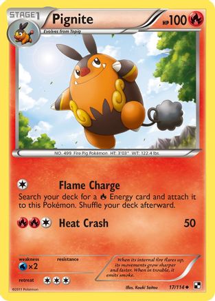 Pignite 17/114 - Black & White Reverse Holofoil