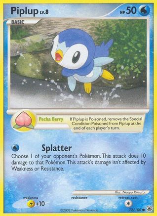 Piplup 72/100 - Majestic Dawn