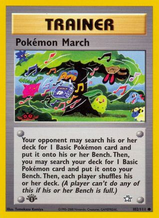 Pokémon March 102/111 - Neo Genesis 1st Edition