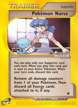 Pokémon Nurse 145/165 - Expedition Base Set Reverse Holofoil