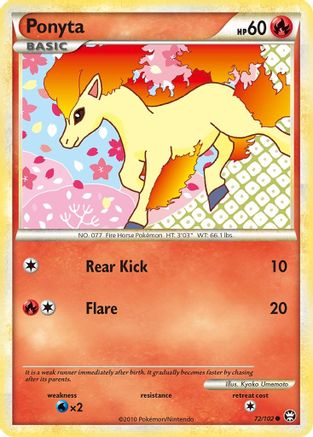 Ponyta 72/102 - Triumphant Reverse Holofoil