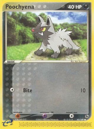 Poochyena 63/109 - Ruby & Sapphire Reverse Holofoil