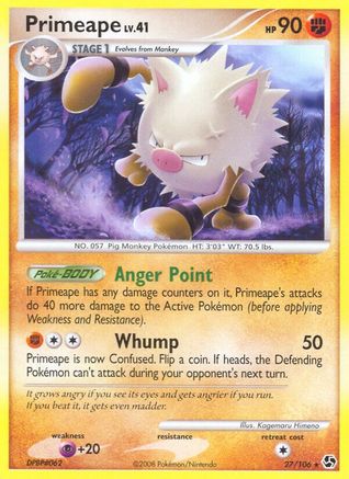Primeape 27/106 - Great Encounters Reverse Holofoil