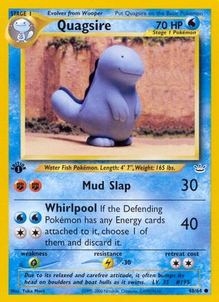 Quagsire 48/64 - Neo Revelation 1st Edition