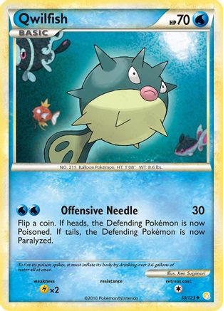 Qwilfish 50/123 - HeartGold SoulSilver Reverse Holofoil